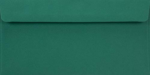 Netuno 25 Umschläge Dunkel-Grün DIN Lang 110x 220 mm 90g Burano English Green Einladungsumschläge grün für Weihnachten Hochzeit Geburtstag Einladungskarten Briefumschläge Papier farbige Umschläge DL