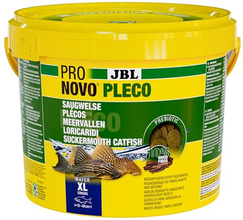 JBL PRONOVO PLECO WAFER, foderrån för sugskatt från 15–40 cm, fiskfoder, storlek XL, 5,5 l