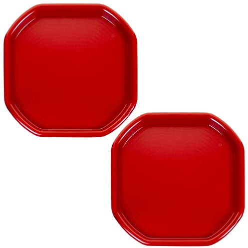 2X Premium Quality Plastic Small Mixing Tray (Red) for Cement Mortar and Sand Plastering / 70 cm x70 cm/for Home, Garden, Construction.