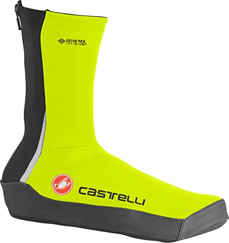 Castelli Instenso UL Shoecover I Winddicht, Schuhwärmer Überschuhe für Radfahren, Mountainbiking, Electric Lime - Groß