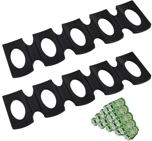 2 Piezas Silicona Apilables para Botellas, Apilable Soporte Apilable para Cerveza, Universal Portabotellas de Nevera Cervez, Estante para Botellas Silicona Tiene Capacidad para 15 Botellas (Negro)