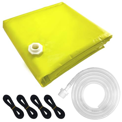 Juego de Lona de Drenaje de 3 x 3 pies, Resistente para Techo, desviador de Fugas de Techo, Color Amarillo (3 x 3 pies)