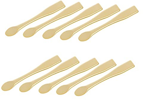 MUSISALY 10pezzi Cucchiaio Per Crema Per Occhi in Abs Cucchiai Per Maschera Per Viso Strumenti Per Cura Della Cucchiai Per Cosmetici Leggeri e Portatili Per Uso Domestico o Professionale