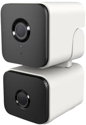 KKENZA Caméra de sécurité intérieure 4K à Double Objectif, WiFi, Suivi Automatique, Moniteur for bébé Intelligent, caméra IP CCTV, système de sécurité Domestique(EU Plug,CAM Add 128G Card)