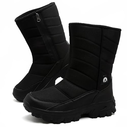 Topwolve Botas de Nieve Hombre Impermeables Botines de Invierno Forro Cálido Antideslizante Botas de Senderismo