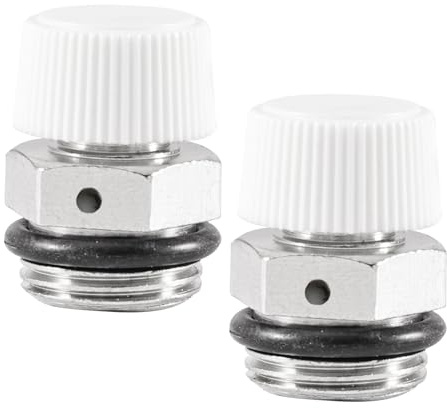 Lot de 2 valves de purge 3/8 en laiton avec tête en plastique, purgeur rapide pour la libération d'air dans les ouvertures d'aération et les radiateurs (3/8)