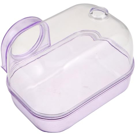 BESPORTBLE Bain de Sable Transparent pour Hamster et Chinchilla Bac de Bain Spacieux Multifonction pour Petits Animaux Bac à Litière et Toilette Facile à Nettoyer