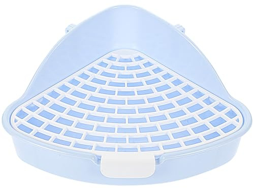 LOORGVEL Lettiera per Conigli in Plastica Resistente Bordo Arrotondato Vasino per Porcellini D’India e Piccoli Roditori Toilette Compatta per Gabbia Animali Domestici Adatta a Conigli