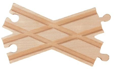Chosertory Espansione per Binari Ferroviari in Legno, Adattatore per Binari, Accessori per La Costruzione di Ferrovie, Blocchi da Assemblare, Scambio di Binari P, 16 cm x 9 cm x 1,2 cm