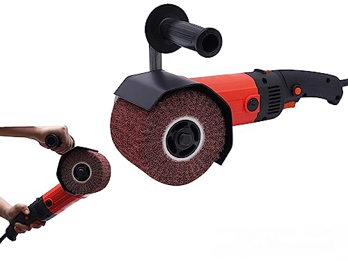 Levigatrice a Rullo 1900W 3500RPM Con Regolazione di Velocità - Satinatrice Angolare a Spazzola per Metalli e Legno