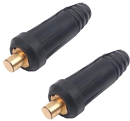 Lot de 2 connecteurs pour machine à souder - Noir - Raccord rapide pour équipement de soudage TIG - DKJ50-70 - Mâle