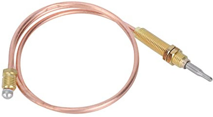 Thermocouple Universal, 23.6inch Thermocouple Replacement M8 Thread Thermocouple for Gas Fire Gas Fireplace Boilers and Water Heaters