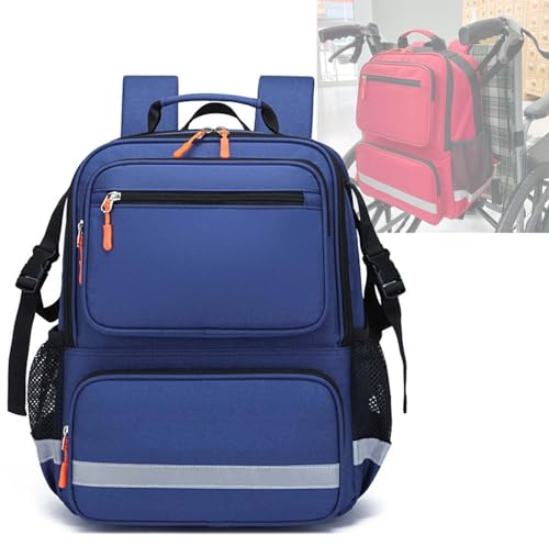 Cubstone Rollstuhl Rucksack, Multifunktions-Rollstuhl-Bag,Mobilitäts-Roller Universal - Große Kapazität Rollstuhlzubehör Rollstuhltasche Hinten - Wasserdichtes - mit Reflektierendem Streifen(C)