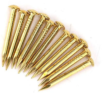 Clou à Tête Ronde en Laiton de 100 Pièces, Accessoires de Quincaillerie de Charnière de Meuble, Fixation Solide, Installation Facile, Matériau en Laiton de qualité, Disponible