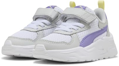 PUMA Trinity Lite AC+ Inf, Sneaker Unisex-Bimbi 0-24, White-Lavender Alert-Glacial Gray, 23 EU