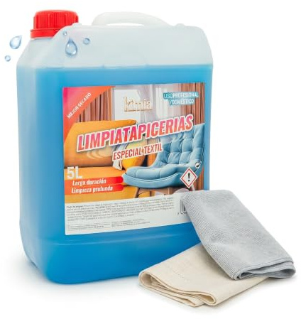 KIMIA - Limpiatapicerías Especial Textil 5L | Limpiador Profesional y Doméstico | Limpieza Profunda en Tapicerías y Textiles | Resultados Duraderos | Protege Fibas y Colores | Fórmula Avanzada
