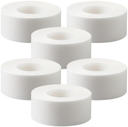 IWOWHERO Almohadillas Adhesivas para Cuello Absorbentes de Sudor, Protectores Invisibles para Camisas, 6 Rollos (X 2,5cm 5m X 2,5cm), Forro Transpirable y Desechable para Uso Diario