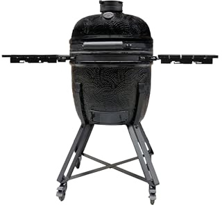 Barbecook Barbecue Kamado Kamal 2.0 Large, griller, fumer, cuire à la vapeur et rôtir, noir mat, 128x78x115cm