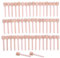 JZK 50x Mini Wooden Honey Spoon for Slime 8CM Small Wood Honey Dipper Sticks drizzler for Mini Wedding Honey jar Favours Giveaway Gift