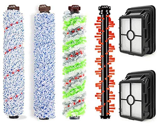 Doremi Zubehör 3-In-1, 1 Mehrzweck-Hauptbürste +1 Haustier-Rollbürste +1 Teppichbürste +1 Bodenbürste +2 Filter für Bissell CrossWave 1866 1785 2052 1713 2225 Staubsauger