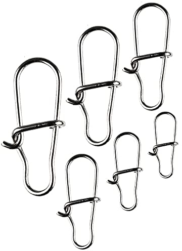 Snaps Angeln Ultra Strong, LMAB Karabiner Einhänger Wirbel Duo Lock für das Zander-Angeln, zum Spinnfischen für Barsch, Forelle, Zander & Hecht, Größe 000, XS extra klein bis XL, Größe M | 30 kg