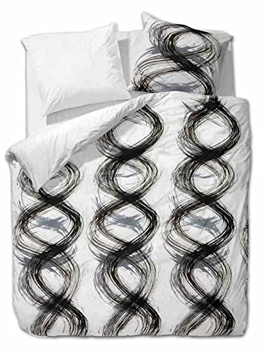 etérea Microfaser Bettwäsche Wild Longings Weiß Grau 135x200 cm + 80x80 cm