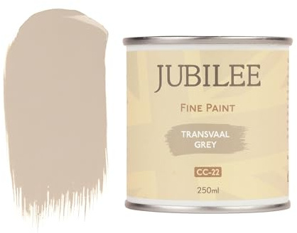 Guild Lane Jubilee Furniture Paint – Upcycle & Transform Wood, Metal & Glass – Soft Sheen Finish for Indoor & Outdoor – Durable & Easy to Apply Multi-Surface Paint (Transvaal Grey, 250ml)