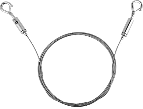 Grevosea Adjustable Picture Hanging Wire, 2m x1.5mm Stainless Steel Heavy Duty Hanging Rope to Hang Picture Hook Photo Frames Light Mirror and Wall Art DIY Holder Flowerpot Hold Up to 44lb/20kg