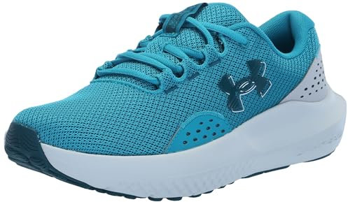 Under Armour men's Charged Surge 4 Sneaker, (300) Circuit Teal/Halo Gray/Hydro Teal, 10 UK