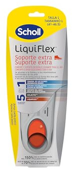 Dr.Scholl's Liquiflex Extra Supporto, Solette Regolabili Anti-Odore in Memory Foam con Tecnologia 5 in 1 per Scarpe da Lavoro, Stivali e Scarpe Antinfortunistiche, Taglia L (41-46.5)