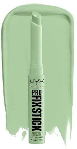 NYX Professional Makeup Korrigierender Concealer, Kaschiert Augenringe, Unreinheiten, dunkle Flecken und Verfärbungen ab, Mit Hyaluron, 12 Stunden Halt, Vegane Formel, Pro Fix Stick, Green