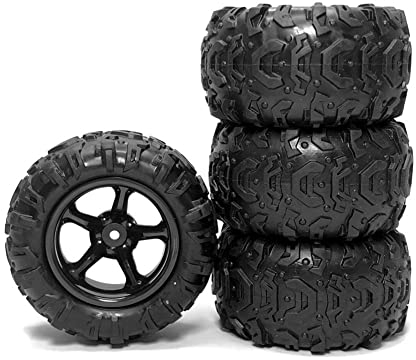 Deger 4 StüCk Gummireifen Radreifen für 9300 9310 PXtoy 9300 9302 9303 9304 1/18 RC Auto Ersatzteile ZubehöR