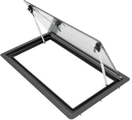 VonVVer Wohnwagenfenster Seitenfenster - Ausstellfenster Camper Seitenfenster Wohnmobil Fenster Push Fenster Dachhaube Sonnenschutz Sichtschutz für RV Wohnwagen Kastenwagen Van Camper (900x500mm)