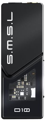 S.M.S.L D10 Amplificador de Auriculares USB Potrable Dac con 3.5 mm y 4.4 mm Balacnced Dual Mini Audio Amp Salidas Soporte 500mw 16ΩDSD256 PCM 32bit/384khz Hi-Res Amplificador (Negro)