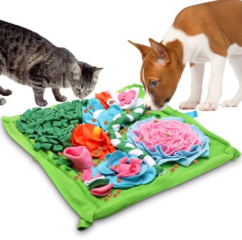 Fouvin Schnüffelteppich für Hunde, Schnüffelmatte Hund und Katzen, Schnüffelspielzeug Hund für Geruchstraining, Hundespielzeug für große, mittelgroße und kleine Hunde, 50cm×50cm