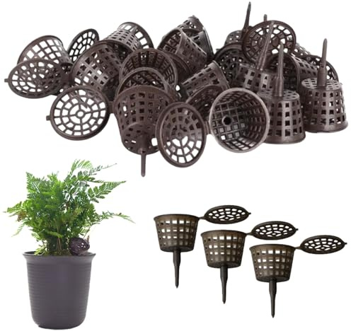 Scatola per fertilizzante per piante, 100 pezzi, cestino per bonsai da giardino, portatile, contenitore organico per sostanze nutritive con coperchio, per orchidee, fiori, piccole piante (S)