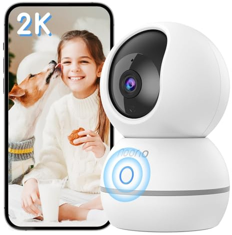 Noorio 4MP Überwachungskamera für Baby und Haustier mit 2.4GHz WLAN