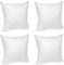 WOLTU® 4X Kissenbezug Kissenhülle 100% Baumwolle mit Reissverschluss, 4er Set Sofakissen Dekokissen Kopfkissen Hülle Bezüge Bezug, 45x45 cm, Weiß