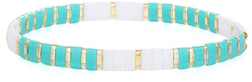 KELITCH Bracelets Extensibles Bracelets De Perles De graines De Tila Mixtes Bijoux Chanceux pour Femmes Amoureux