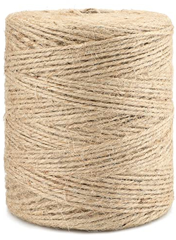 G2PLUS Jute String Twine 2.5MM, 250M Natural Garden Jute Rope, 3 Ply Art and Crafts Linen String for DIY Craft; Gardening Use
