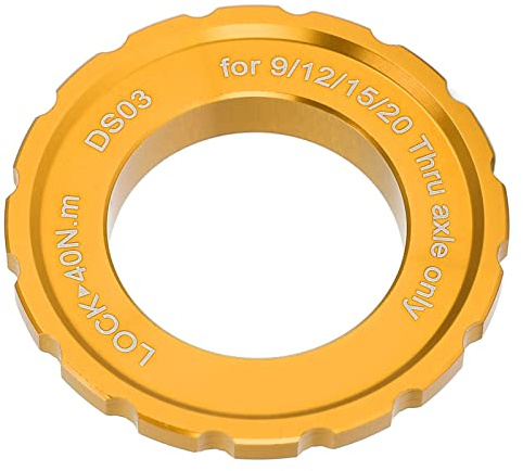 SUNGOOYUE Fahrrad Centerlock Lockring, Centerlock Lockring Center Lock Laufradsatz Nabe Shaft Disc Rotor Lockring f¨¹r Fahrrad Mountainbike(Gold),Fahrr?der und Ersatzteile