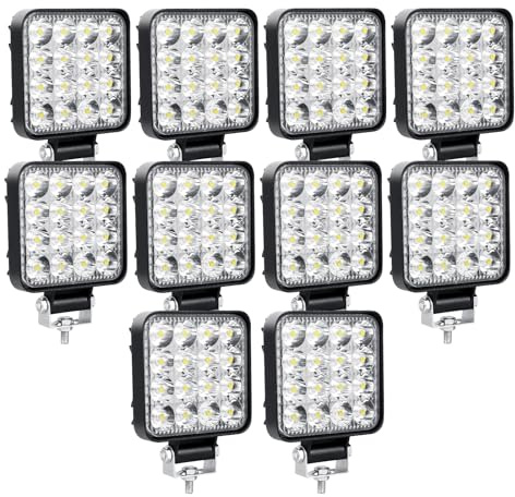 SKYWORLD 10 Pcs Mini Led Arbeitsscheinwerfer, 3.3 Zoll 48W Spotlight
