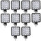 SKYWORLD 10pcs 12V led strahler kfz, 3.34 Zoll 48W Mini Spot scheinwerfer auto offroad beleuchtung nebelscheinwerfer für SUV ATV Traktor LKW 4x4, 6000K Weiß, led arbeitsscheinwerfer, led arbeitslicht