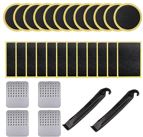 30 Stück Fahrradreifen Patch Kit, Fahrradreifen Selbstklebendes Kit, Leimlose Fahrradschlauch Patch, Selbstklebendes Fahrradreifen Patch Reparatur Set für Straßen-, Mountain-oder Pendler-Fahrrad