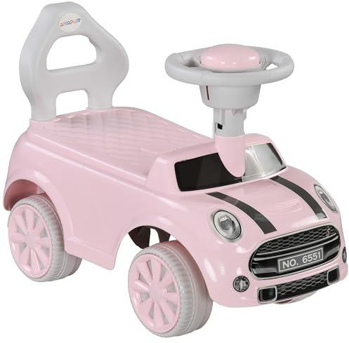 AIYAPLAY Rutschauto Rutschfahrzeug Kinderfahrzeug für 18-36 Monate Kinder Rosa