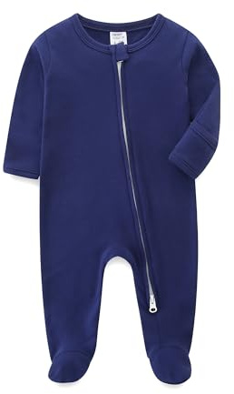 KIDDLETOWN Baby Boy Clothes Baby Grows Cotton Boys' Clothing 9-12 Months | Newborn Clothes Romper Long Sleeve, Bodysuits Double Zipper, Baby Outfits Set, Baby Boy Gifts Newborn Sleepsuit Baby Grow