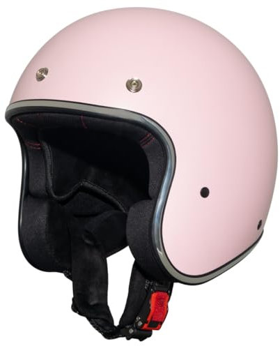 VINZ Bahia Jethelm | Roller Helm / Mopedhelm Herren und Damen | in Gr. XS-XXL | ECE 22.06 Zertifiziert | Erhältlich Rosa