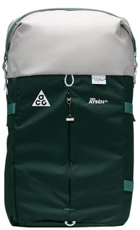 Nike ACG Aysén Hiking Backpack (32L), Vintage Green/Light Iron Ore/White, 26 H × 11 W x7 D