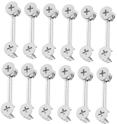 CONGARTENO Juego de 20 Sujetadores de Leva para Gabinetes Accesorios de Conexión para Muebles para Reparación Y Reemplazo Hechos de Metal