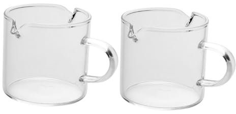 Garneck 2pezzi Tazze Da in Vetro Borosilicato Piccolo Con Beccuccio Bicchierini Da Espresso Per Bar Casa